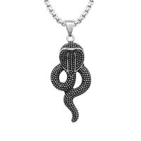 Stainless Steel Jewelry Necklace, 304 Stainless Steel, Snake, anoint, fashion jewelry & for man 