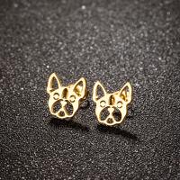 Stainless Steel Stud Earring, 304 Stainless Steel, Dog, plated, fashion jewelry & for woman 
