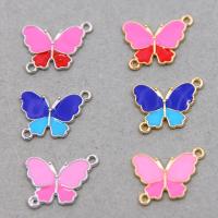 Enamel Zinc Alloy Connector, Butterfly, plated, DIY & 1/1 loop Approx 