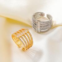 Cubic Zirconia Micro Pave Brass Finger Ring, fashion jewelry & micro pave cubic zirconia & for woman Internal .75cm 