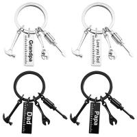 Stainless Steel Key Clasp, 304 Stainless Steel, Unisex & with letter pattern, 30mm 