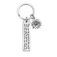 Stainless Steel Key Clasp, 304 Stainless Steel, Unisex & with letter pattern, original color 