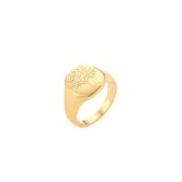 Stainless Steel Finger Ring, 304 Stainless Steel, 18K gold plated, fashion jewelry & for woman, golden 