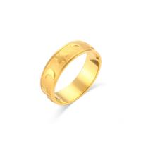 Cubic Zirconia anillo de dedo de acero inoxidable, acero inoxidable 304, Recubrimiento iónico al vacío, Joyería & diverso tamaño para la opción & diferentes patrones para la opción & micro arcilla de zirconia cúbica & para mujer, dorado, Vendido por UD