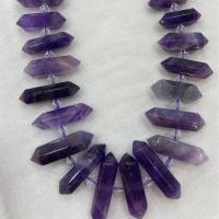 Natürliche Amethyst Perlen, Konische, DIY, violett, 8x32mm, Länge:ca. 38 cm, verkauft von Strang