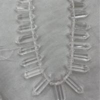 Natürliche klare Quarz Perlen, Klarer Quarz, Konische, DIY, klar, 8x32mm, Länge:ca. 38 cm, verkauft von Strang
