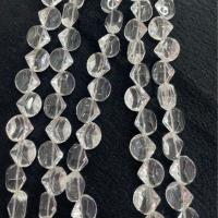 Los granos de cristal plateado, Vidrio, Abanico, Bricolaje, claro, 16x16mm, longitud:aproximado 38 cm, Vendido por Sarta