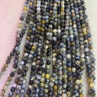 Einzelne Edelstein Perlen, Meeresfossil, rund, DIY & verschiedene Größen vorhanden, gemischte Farben, Länge:ca. 38 cm, verkauft von Strang