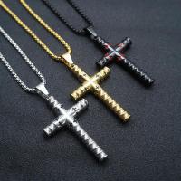 Stainless Steel Jewelry Necklace, 304 Stainless Steel, Cross, fashion jewelry & Unisex 