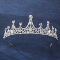Bridal Tiaras, Zinc Alloy, with Crystal, fashion jewelry & for children height 48mm,width 148mm,perimeter 320mm 