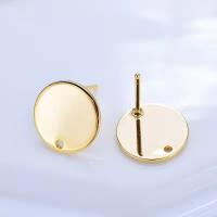 Messing Ohrring Tropfen Komponente, rund, goldfarben plattiert, DIY & verschiedene Größen vorhanden, verkauft von Paar