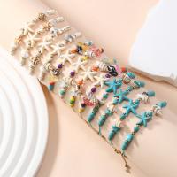 Gemstone Bracelets, with Nylon Cord & Shell, Starfish, fashion jewelry & Unisex Bracelet inner .5-6.5cm 