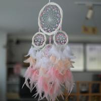 Fashion Dream Catcher, Feather, with Cotton Thread & Crystal & Wood & Iron, fashion jewelry Length about 50-55cm, width 18cm 