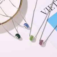 Rhinestone Zinc Alloy Necklace, plated, fashion jewelry & for woman & with rhinestone Approx 50 cm 