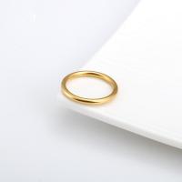 Titanium Steel Finger Ring, plated, Unisex golden 