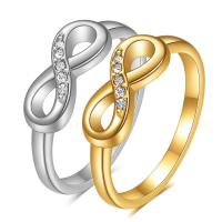 チタン鋼の指環, チタン鋼, メッキ, 異なるサイズの選択 & マイクロパヴェジルコニア & 女性用, 無色, 売り手 パソコン[