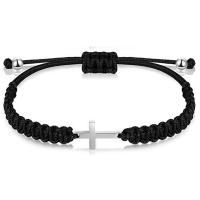 Bracelets tissés en chaîne, corde en nylon, avec Acier inoxydable 304, avec 6cm chaînes de rallonge, Réglable & bijoux de mode, plus de couleurs à choisir Environ 17.5 cm, Vendu par PC