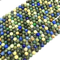 Perles Chrysocolle, Chrysocolle (Pierre naturelle Phoenix), Rond, poli, DIY, 8mm Environ 38 cm Vendu par brin