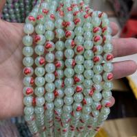 Kunstdruck Porzellan Perlen, rund, poliert, DIY, keine, 8mm, Länge:ca. 68 cm, 46PCs/Strang, verkauft von Strang