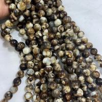 Natural Tibetan Agate Dzi Beads, Round, polished, DIY Approx 38 cm 