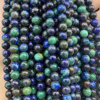 Single Gemstone Beads, Azurite, Round, polished, DIY, 10mm Approx 38 cm 