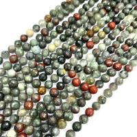 Perles de jaspe sanguin, Bloodstone africain, Rond, poli, DIY & normes différentes pour le choix Environ 38 cm, Vendu par brin