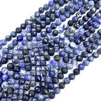 Sodalith Perlen, Sosalith, rund, poliert, DIY & verschiedene Größen vorhanden & facettierte, Länge:ca. 38 cm, verkauft von Strang