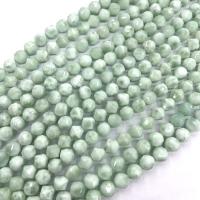 Single Gemstone Beads, Angelite, polished, DIY green Approx 38 cm 