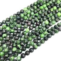 Perles en rouge vert, Rubis en Zoïsite, Rond, poli, DIY, 8mm Environ 38 cm, Environ Vendu par brin