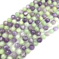Mixed Gemstone Beads, Amethyst, with Natural Prehnite, Round, polished, DIY Approx 38 cm 