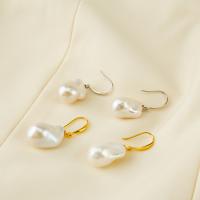 Freshwater Pearl Drop Earring, with 925 Sterling Silver, Baroque, fashion jewelry & for woman 