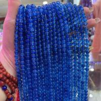 Round Crystal Beads, stoving varnish, DIY Capri Blue Approx 38 cm 