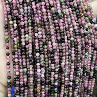 Natural Tourmaline Beads, Round, DIY, mixed colors, 3.8mm Approx 38 cm 