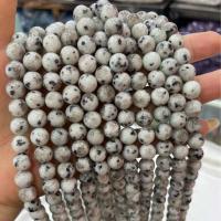 Dyed Marble Beads, Round, DIY grey Approx 38 cm 