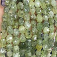 Prehnit-Perlen, Prehnit, Klumpen, DIY & facettierte, grün, 12x16mm, Länge:ca. 38 cm, verkauft von Strang