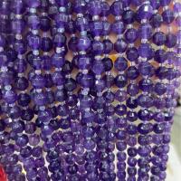 Natürliche Amethyst Perlen, Vieleck, DIY & verschiedene Größen vorhanden & facettierte, violett, Länge:ca. 38 cm, verkauft von Strang