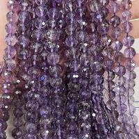 Natürliche Amethyst Perlen, rund, DIY & verschiedene Größen vorhanden & facettierte, violett, Länge:ca. 38 cm, verkauft von Strang