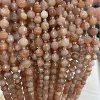 Mondstein Perlen, Orange Mondstein, Vieleck, DIY & verschiedene Größen vorhanden & facettierte, gemischte Farben, Länge:ca. 38 cm, verkauft von Strang[