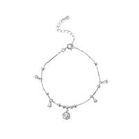Sterling Silver Bracelets, 925 Sterling Silver, plated, fashion jewelry & for woman Approx 7.28 Inch 
