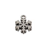 Bijoux pendentifs en Zinc alliage , alliage de zinc, flocon de neige, bijoux de mode & unisexe Environ 2mm, Vendu par PC