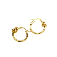 Stainless Steel Hoop Earring, Titanium Steel, Vacuum Ion Plating, fashion jewelry & for woman, golden 