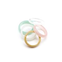 Acryl Finger Ring, Kreisring, Spritzgießen, unisex, keine, 24x24mm, ca. 50PCs/Tasche, verkauft von Tasche