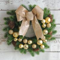 Christmas Wreath, Plastic, with Cloth, Round, fashion jewelry 