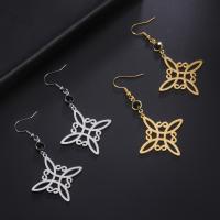 Stainless Steel Drop Earring, 304 Stainless Steel, Cross, plated, fashion jewelry & for woman & hollow 
