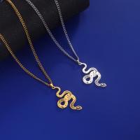 Stainless Steel Sweater Chain Necklace, 304 Stainless Steel, Snake, plated, fashion jewelry & Unisex Approx 60 cm 