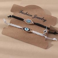 Evil Eye Bracelet Bijoux, résine, avec corde de cire, bijoux de mode, Vendu par fixé