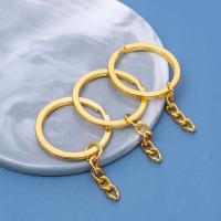Zinc Alloy Key Chain Jewelry, with Iron, gold color plated, DIY golden 