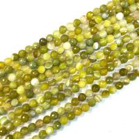 Natürliche Streifen Achat Perlen, rund, poliert, DIY & verschiedene Größen vorhanden, Länge:ca. 38 cm, verkauft von Strang