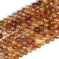 Natürlich rote Achat Perlen, Roter Achat, rund, poliert, beschichteten & DIY & verschiedene Größen vorhanden, Länge:ca. 38 cm, verkauft von Strang