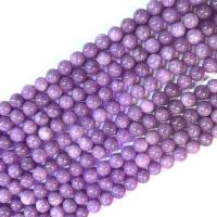 Single Gemstone Beads, Jade, Round, DIY purple Approx 38 cm 